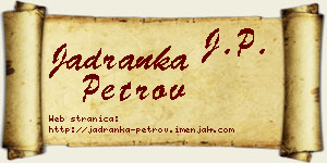 Jadranka Petrov vizit kartica